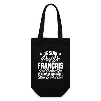 Je suis prof de français Cadeau Prof - Sac à bouteille - noir - Devant