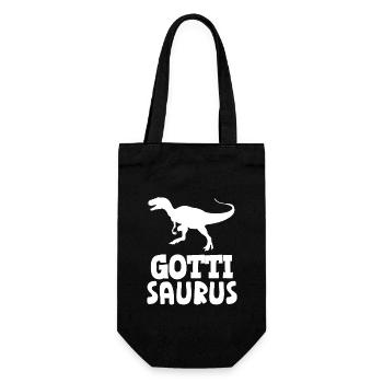 Gotti Saurus Gotti Schweiz Patentante - Geschenkbeutel für Flaschen - Schwarz - Vorne