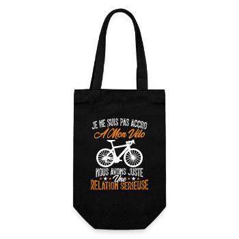 Je ne suis pas accro à mon vélo Cadeau cycliste - Sac à bouteille - noir - Devant