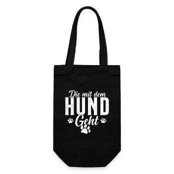 Celui qui se promène avec le chien Chiens Maman - Sac à bouteille - noir - Devant