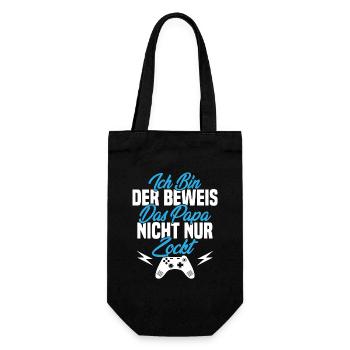 Je suis la preuve que papa ne se contente pas de jouer - Sac à bouteille - noir - Devant