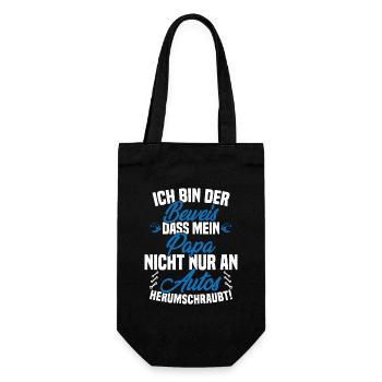Je suis la preuve que papa ne se soucie pas seulement des voitures - Sac à bouteille - noir - Devant