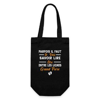 Je Vais Être Grand Frère Futur Grand Frère Enfant - Sac à bouteille - noir - Devant