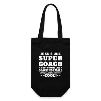 Une Super Coach Idée Femme Cadeau Humour - Sac à bouteille - noir - Devant