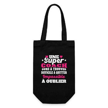Une Super Coach Idée Femme Cadeau Humour - Sac à bouteille - noir - Devant