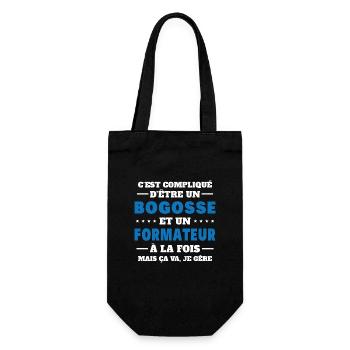 Bogosse Et Formateur Cadeau Meilleur Collègue - Sac à bouteille - noir - Devant