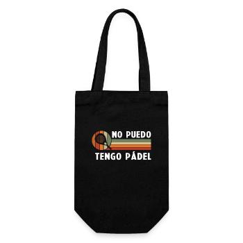 Ich kann keinen Vintage-Padel-Padelschläger haben - Geschenkbeutel für Flaschen - Schwarz - Vorne