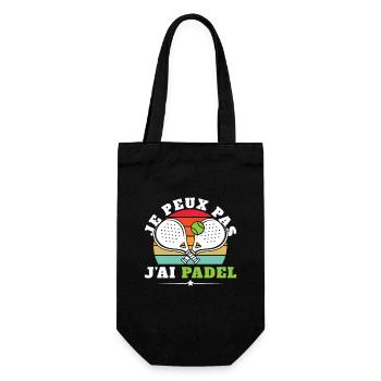 Je peux pas j'ai padel - Sac à bouteille - noir - Devant