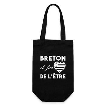Bretagne - Breton et fier de l'être Fierté région - Sac à bouteille - noir - Devant
