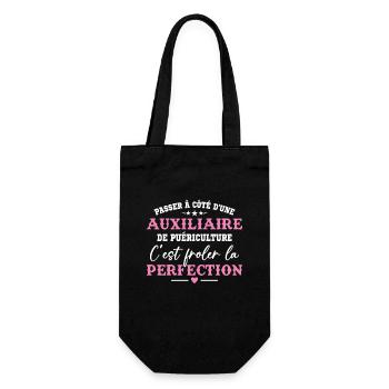 Auxiliaire de puériculture Puéricultrice Métier - Sac à bouteille - noir - Devant