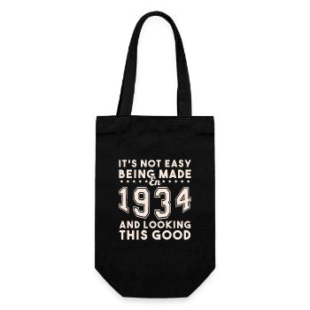 Hergestellt aus dem Jahr 1934 und sieht so gut aus - Geschenkbeutel für Flaschen - Schwarz - Vorne