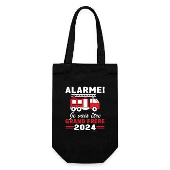 Je vais être grand frère 2024 / Futur grand frère - Sac à bouteille - noir - Devant