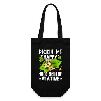 pickles- Gurken Geschenke, Gurken Tshirt - Geschenkbeutel für Flaschen - Schwarz - Vorne