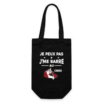 Je peux pas J'me barre au canada - Sac à bouteille - noir - Devant