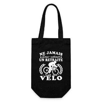 A pensioner on his bike Humour Cyclist retirement - Gift Bag for Bottles - black - Front