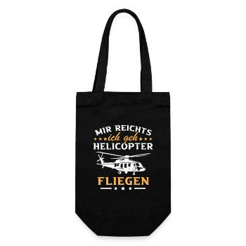 Mir reichts ich geh Helicopter - Geschenkbeutel für Flaschen - Schwarz - Vorne