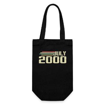 Geburtstag Juli 2000 Jahr 2000 Juli Jahrgang 2000 - Geschenkbeutel für Flaschen - Schwarz - Vorne