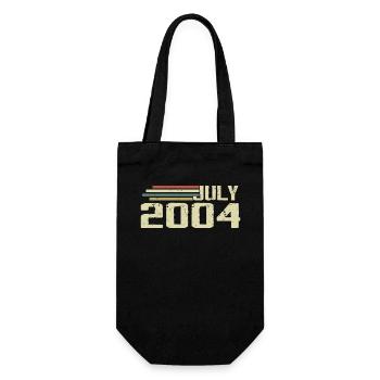 Geburtstag Juli 2004 Jahr 2004 Juli Jahrgang 2004 - Geschenkbeutel für Flaschen - Schwarz - Vorne