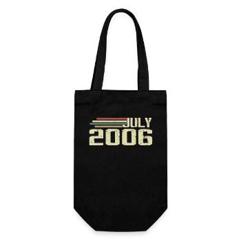 Birthday July 2006 Year 2006 July Year 2006 - Gift Bag for Bottles - black - Front