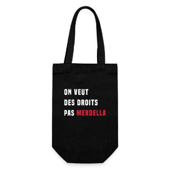 on veut des droits pas merdella - Sac à bouteille - noir - Devant