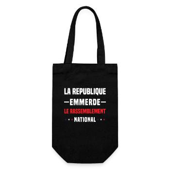 la republique emmerde le rassemblement national - Sac à bouteille - noir - Devant