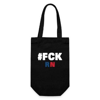 Fck rn - Gift Bag for Bottles - black - Front