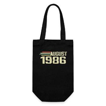 Né Août 1986 Anniversaire Août 1986 Millésime - Sac à bouteille - noir - Devant