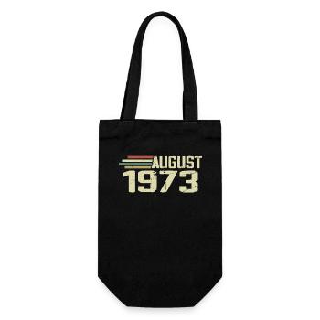 Born August 1973 Anniversary August 1973 Year - Gift Bag for Bottles - black - Front
