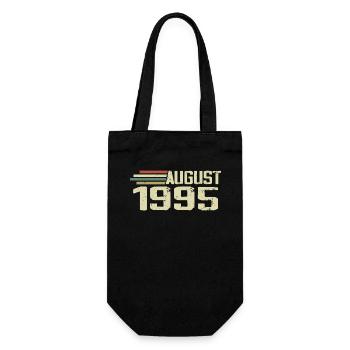 Born August 1995 Anniversary August 1995 Year - Gift Bag for Bottles - black - Front