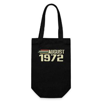 Born August 1972 Anniversary August 1972 Year - Gift Bag for Bottles - black - Front