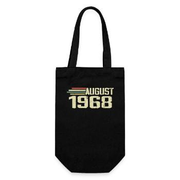 Born August 1968 Anniversary August 1968 Year - Gift Bag for Bottles - black - Front