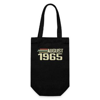 Born August 1965 Anniversary August 1965 Year - Gift Bag for Bottles - black - Front