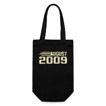 Né en août 2009 Anniversaire Millésime août 2009 - Sac à bouteille - noir - Devant