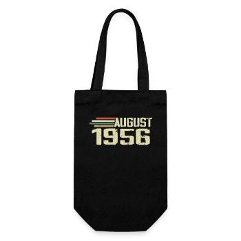 Né en août 1956 Anniversaire août 1956 Millésime - Sac à bouteille - noir - Devant