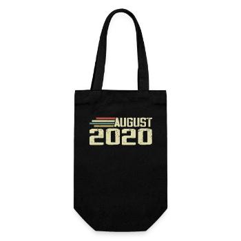 Geboren August 2020 Jubiläum August 2020 Jahrgang - Geschenkbeutel für Flaschen - Schwarz - Vorne