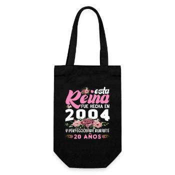 Cadeau d’anniversaire 20 ans femme Fabriqué en 2004 - Sac à bouteille - noir - Devant