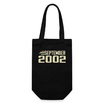 September 2002 Vintage Geschenkidee September 2002 - Geschenkbeutel für Flaschen - Schwarz - Vorne