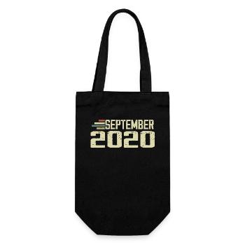 September 2020 Vintage Geschenkidee September 2020 - Geschenkbeutel für Flaschen - Schwarz - Vorne
