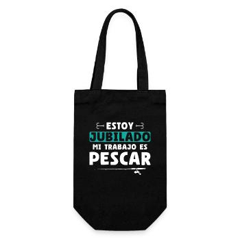 I'm retired, my job is to fish - Gift Bag for Bottles - black - Front