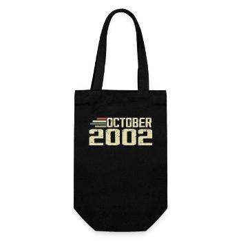 October 2002 - Geburtstag im Oktober 2002 - Geschenkbeutel für Flaschen - Schwarz - Vorne