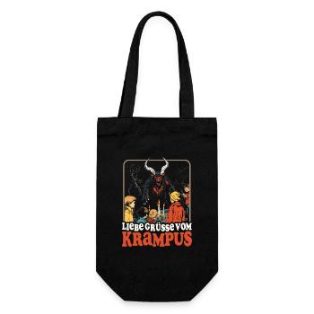 SALUTATIONS DE KRAMPUS RETRO KRAMPERL PERCHTEN - Sac à bouteille - noir - Devant