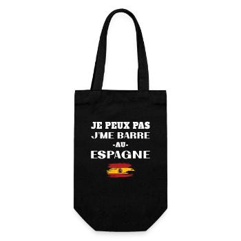 Ich kann nicht in Spanien gehen - Geschenkbeutel für Flaschen - Schwarz - Vorne