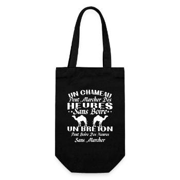 Breton can drink for hours without walking - Gift Bag for Bottles - black - Front