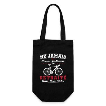 Un Retraité Sur Son Vélo Humour Retraite Cycliste - Sac à bouteille - noir - Devant