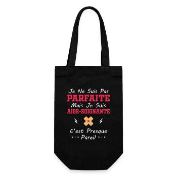 Pas Parfaite mais je suis Aide Soignante - Sac à bouteille - noir - Devant