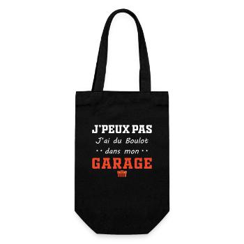 I can't I have a job at the handyman dad garage - Gift Bag for Bottles - black - Front