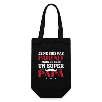 Not perfect but I'm a great dad - Gift Bag for Bottles - black - Front
