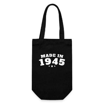 Made in 1945 Geburtstagsgeschenk Männer Frauen - Geschenkbeutel für Flaschen - Schwarz - Vorne