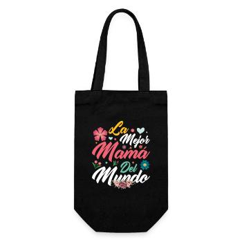 Das beste Muttertagsgeschenk der Welt - Geschenkbeutel für Flaschen - Schwarz - Vorne