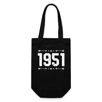 vintage 1951 vintage 74th birthday 1951 - Gift Bag for Bottles - black - Front